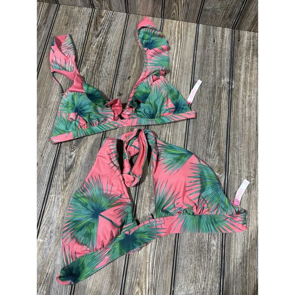 Set Of 2 Women's Medium Victoria's Secret Swim Tops Bright Tropical